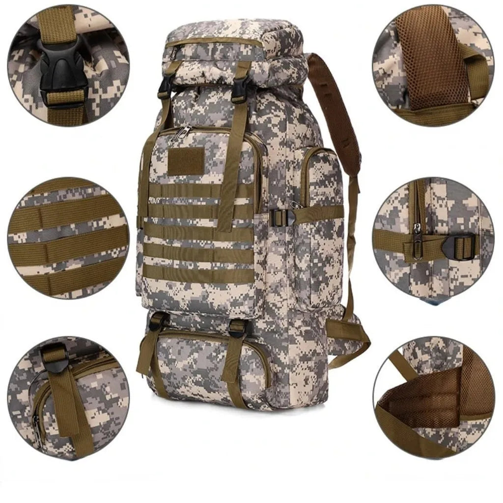 Mochila de Camping Tática de 80 litros