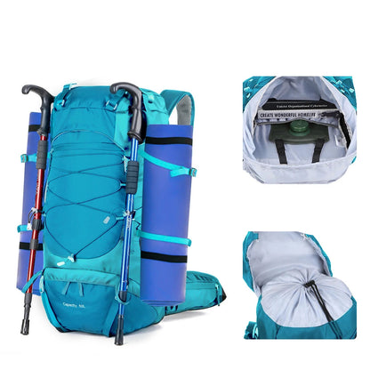 Mochila Horizonte 50L – Grande Capacidade com Capa de Chuva para Expedições
