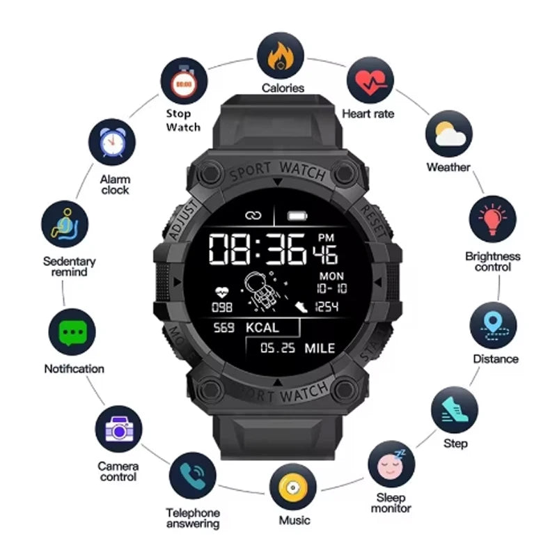 Smartwatch IP68 - Tela sensível ao toque (Bluetooth)