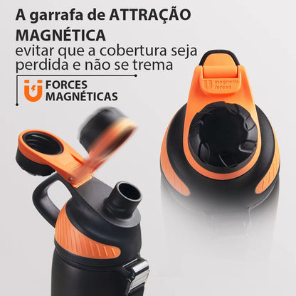 Garrafa Térmica - Aço Inox com Tampa Magnética