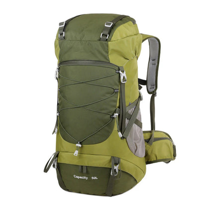 Mochila Horizonte 50L – Grande Capacidade com Capa de Chuva para Expedições
