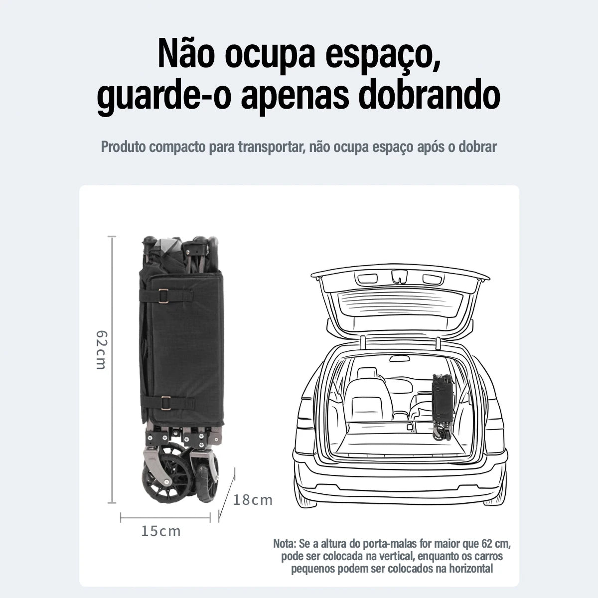 Carrinho de Acampamento - Dobrável (Multifuncional)