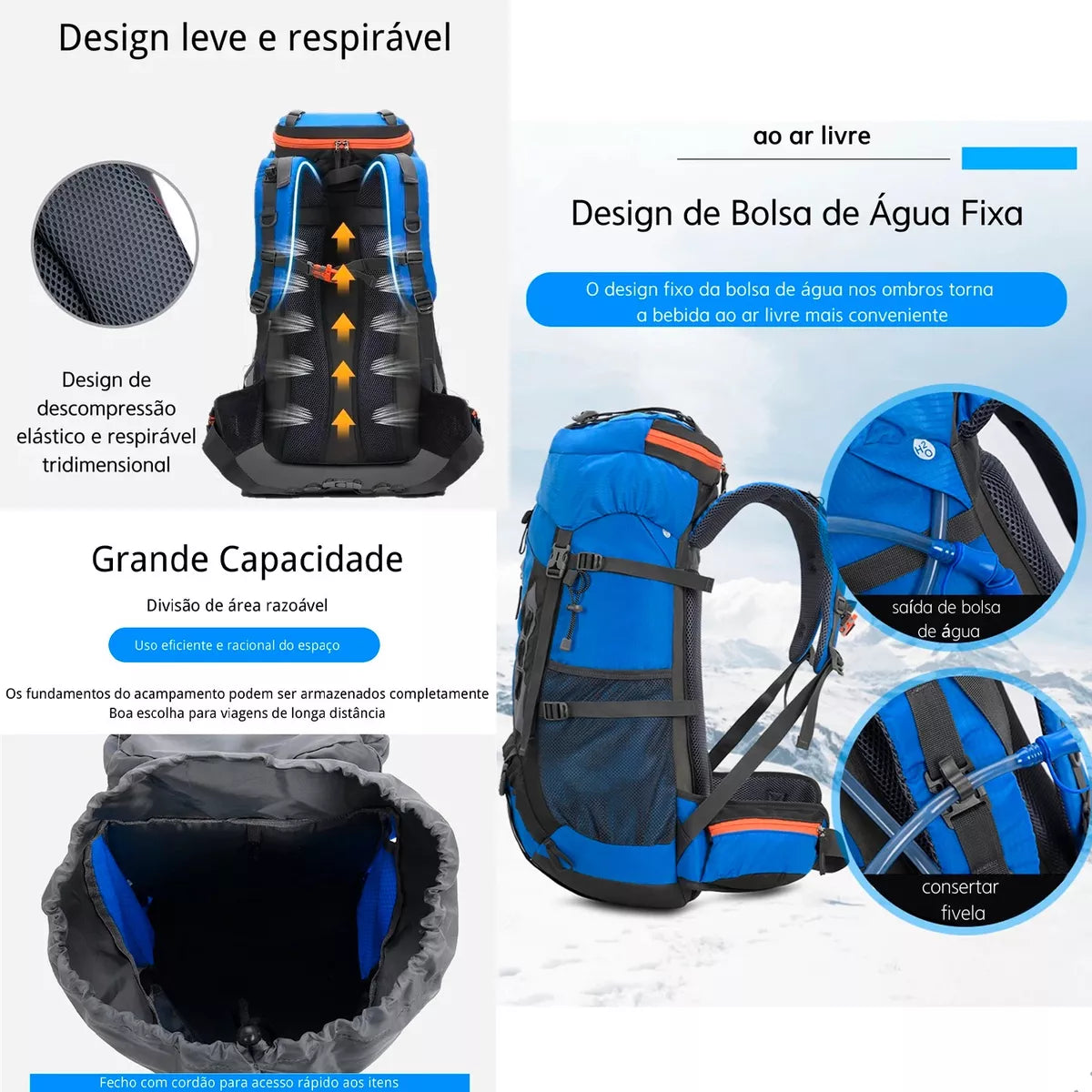 Mochila Profissional - Montanhismo e Camping