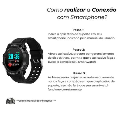 Smartwatch IP68 - Tela sensível ao toque (Bluetooth)
